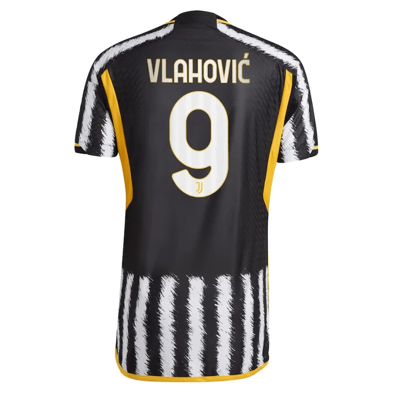 Dušan Vlahović Juventus Adidas Shirt 2023/24 Home Player Jersey - Black