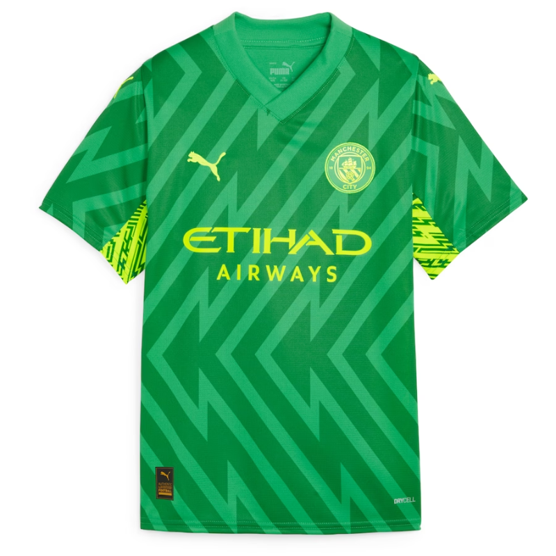 Manchester City Goalkeeper Puma Shirt 2023-24 - Ederson M. 31 printing Jersey - Green