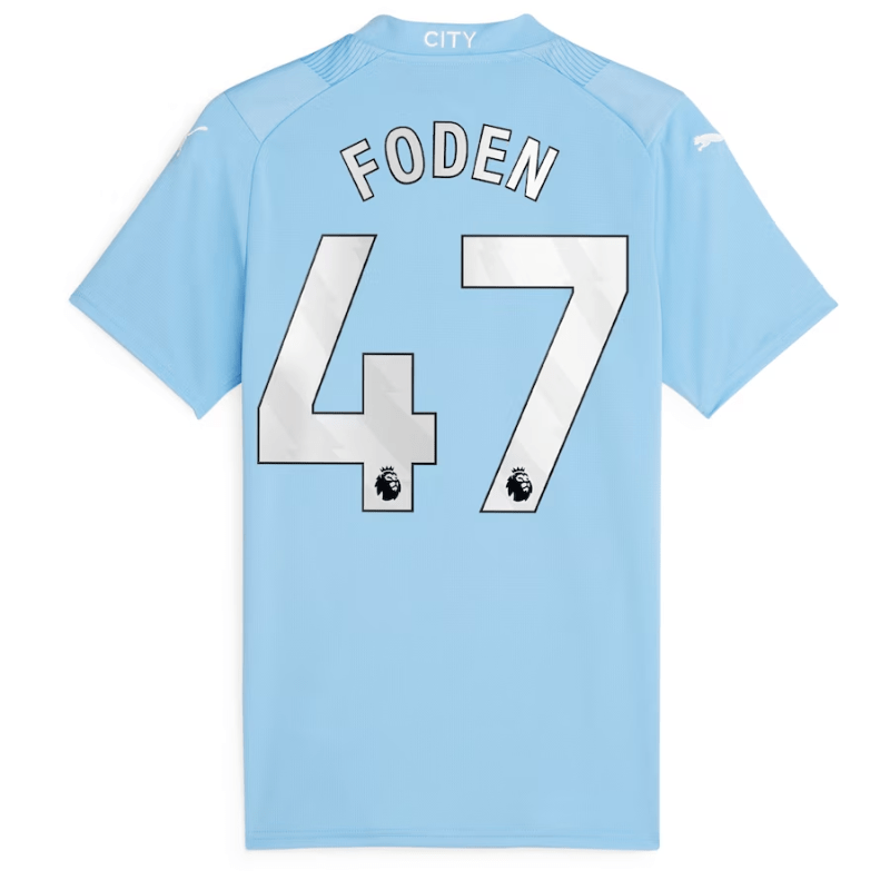 Manchester City Home Puma Shirt 2023-24 - Foden 47 printing Jersey - Blue