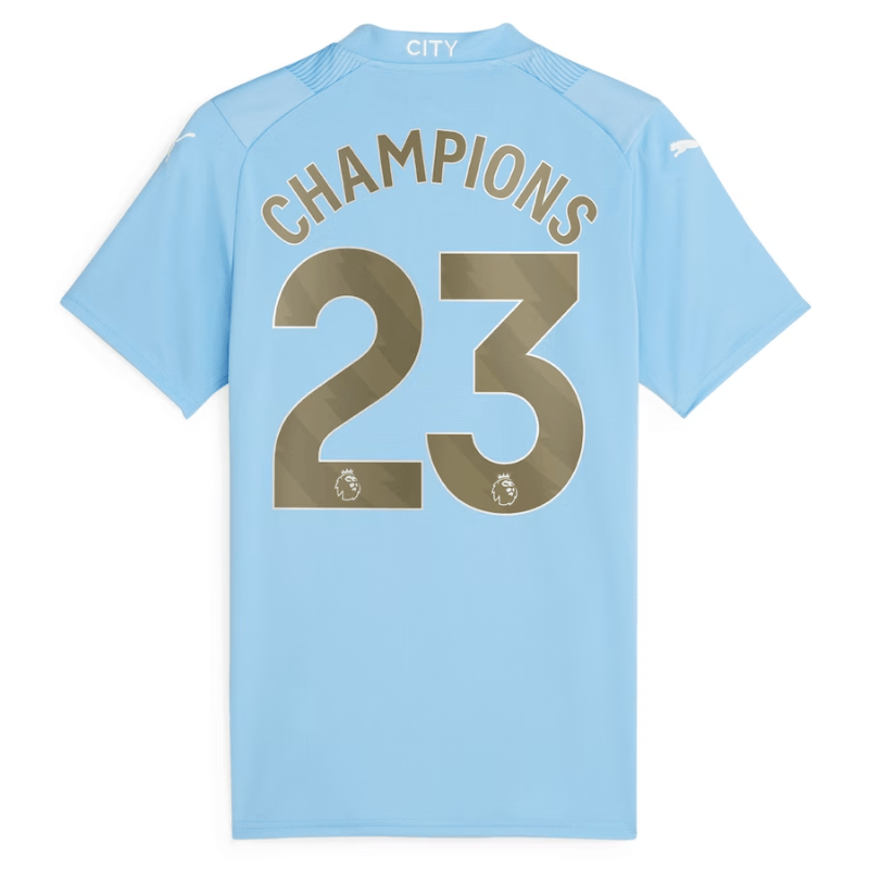 Manchester City Home Puma Shirt 2023-24 - Jersey Champions 23 printing - Blue