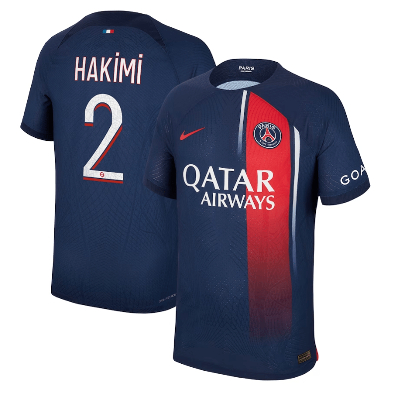 Paris Saint-Germain Nike Home Dri Fit Adv Match Shirt 2023-24 with Hakimi 2 printing Jersey