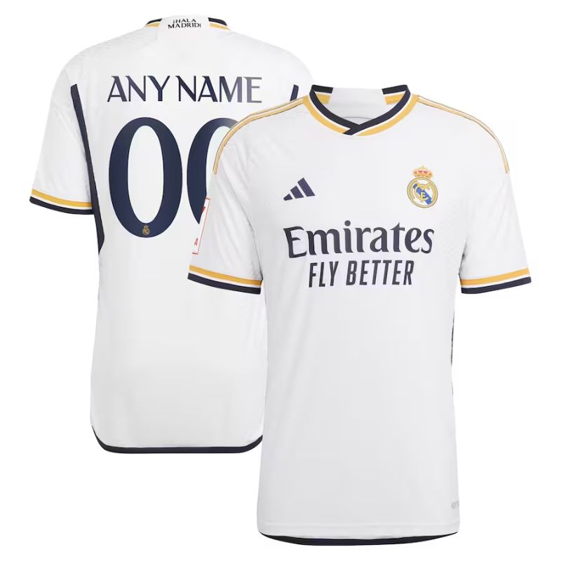 Real Madrid adidas Unisex Shirt 2023/24 Home Custom Jersey - White