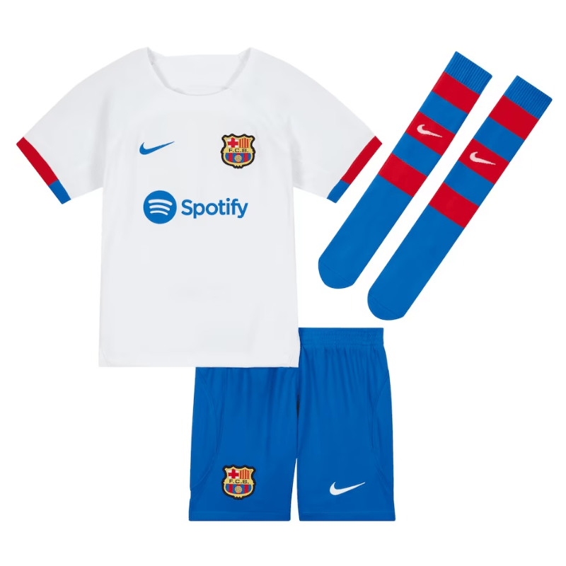 Barcelona Away Kids Jerseys Kit 2023/24