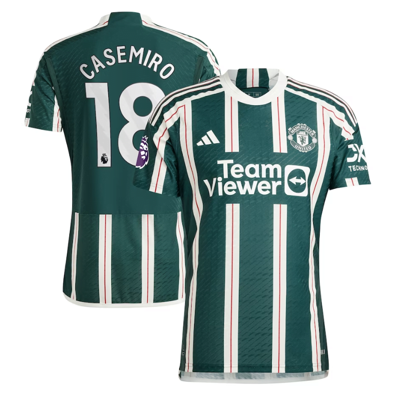 Casemiro Manchester United Shirt 2023/24 Away Player Jersey - Green Jersey  Teams