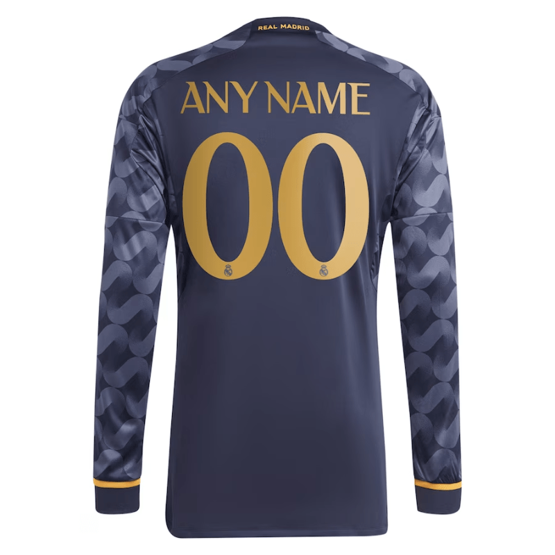 Real Madrid Shirt 202324 Away Long Sleeve Custom Jersey Navy Jersey Teams