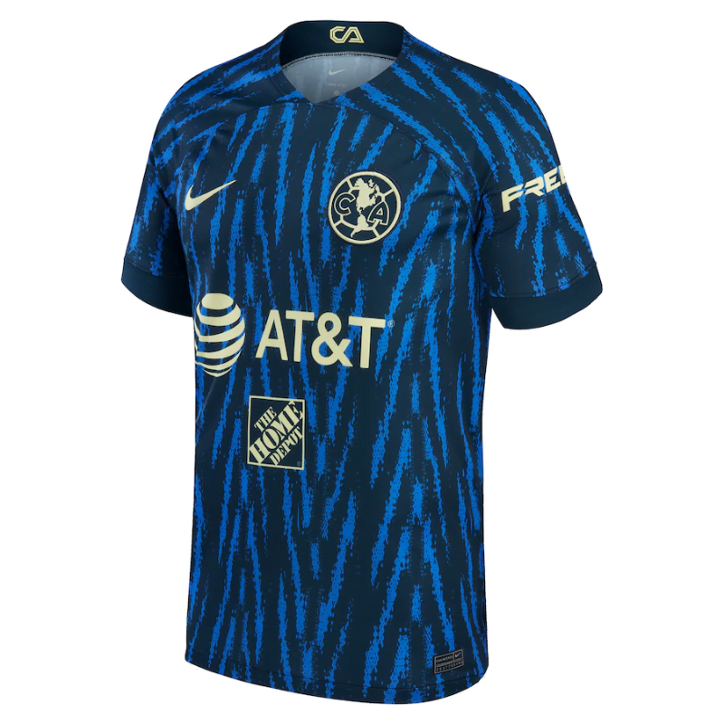 Club America 2022/23 Away Custom Jersey - Blue - Jersey Teams World