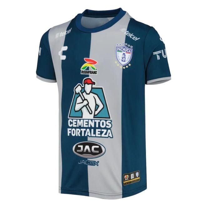 C.F. Pachuca Charly Unisex Shirt 2022/23 Home Jersey - Navy/Gray - Jersey Teams World