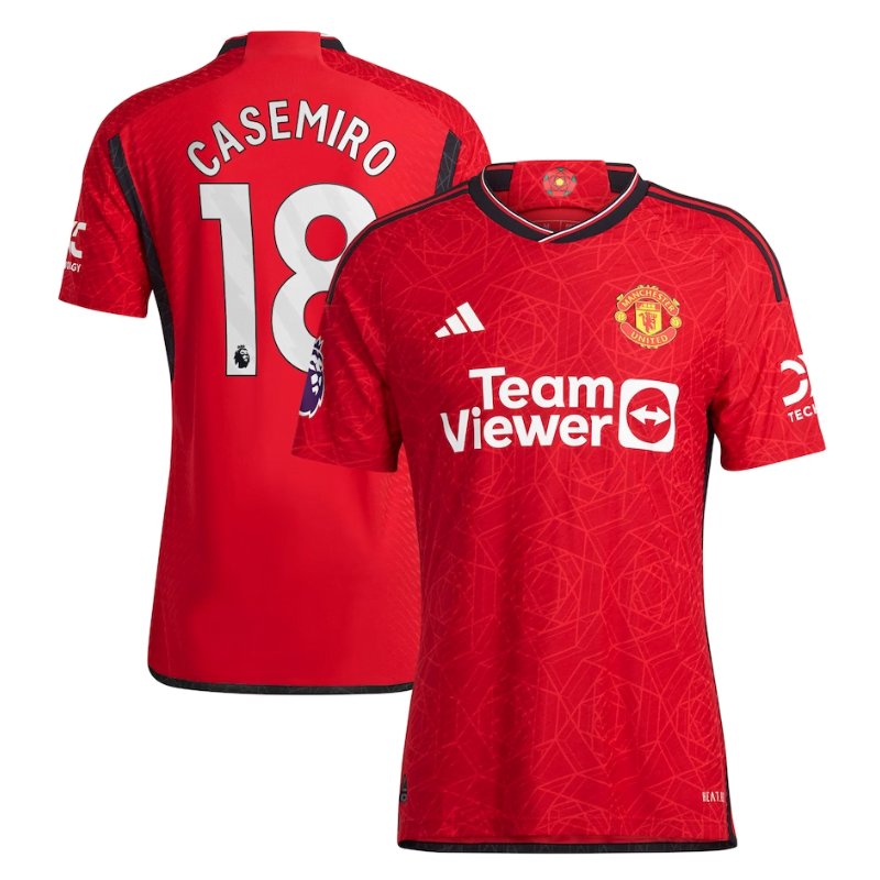Casemiro Manchester United Shirt 2023/24 Home Player Jersey - Red - Jersey Teams World