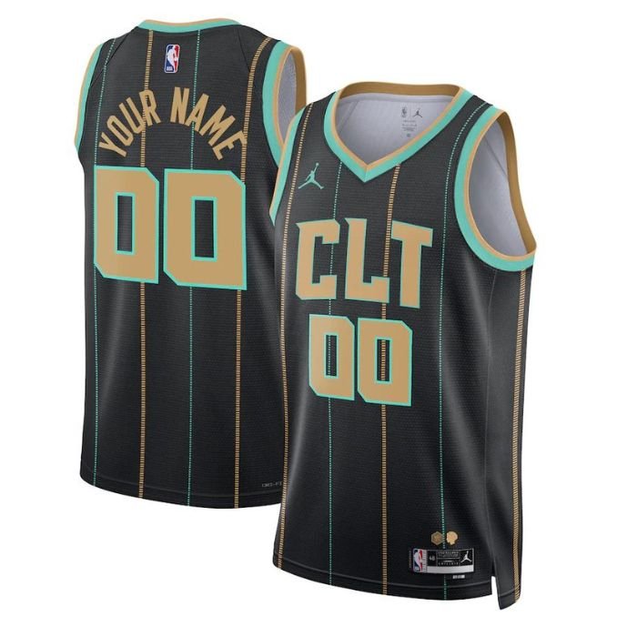 Charlotte Hornets Unisex Shirt 2023 Swingman Custom Jersey - City Edition - Black - Jersey Teams World