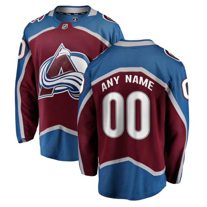 Colorado Avalanche Unisex Home Breakaway Personalized Jersey - Maroon - Jersey Teams World