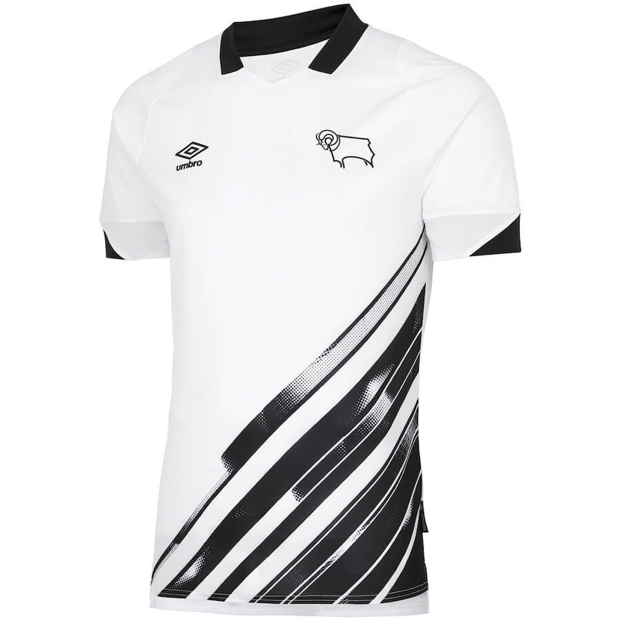 Derby County Home Shirt   2022-23 Custom  - White - Jersey Teams World