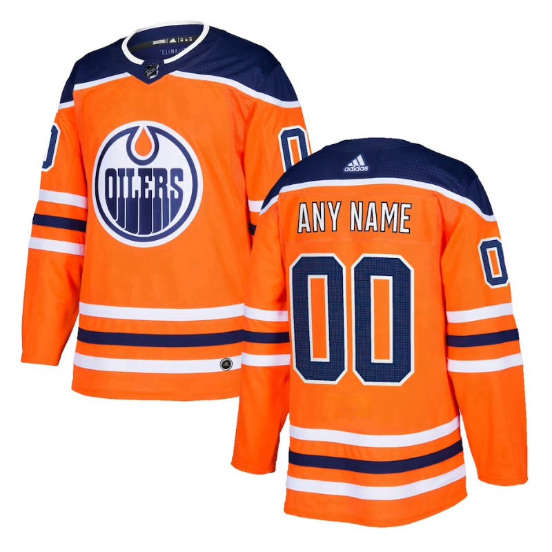 Edmonton Oilers Team Custom Unisex Jersey Pro Official Orange - Jersey Teams World