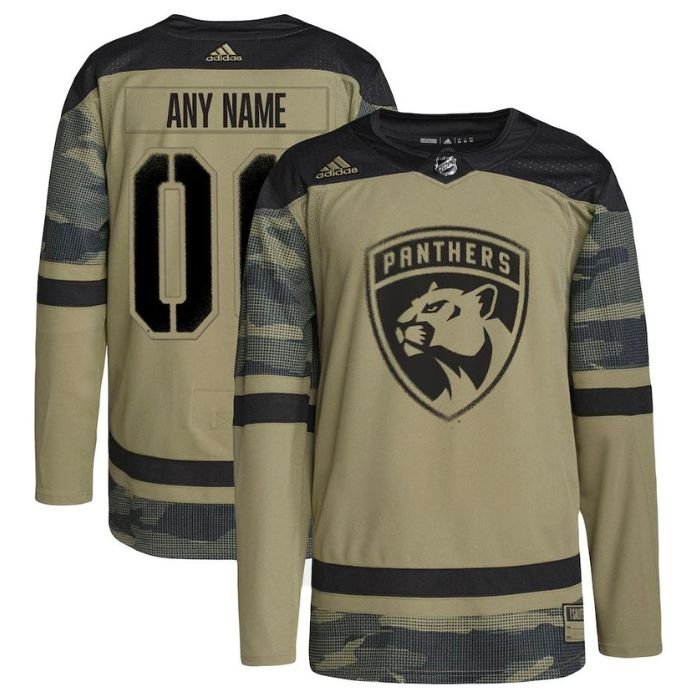 Florida Panthers Military Appreciation Team Personalized Practice Jersey - Camo - Jersey Teams World