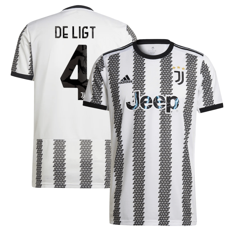 Juventus Home Shirt 2022-23 -  Jersey De Ligt 4 printing - Jersey Teams World