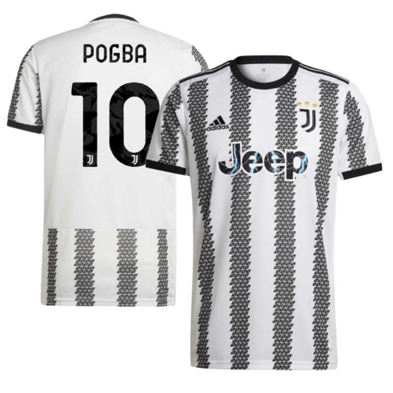 Juventus Home Shirt 2022-23 -  Jersey Pogba 10 printing - Jersey Teams World