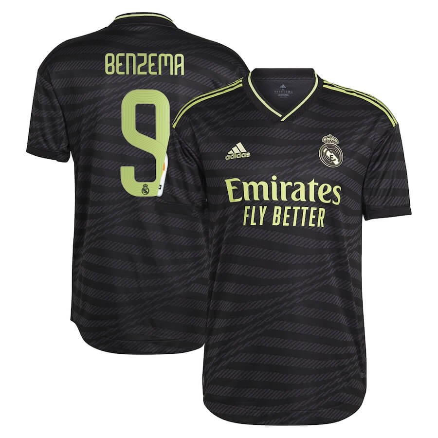 Karim Benzema Real Madrid  Unisex Shirt 2023 Third Player Jersey   - Black - Jersey Teams World