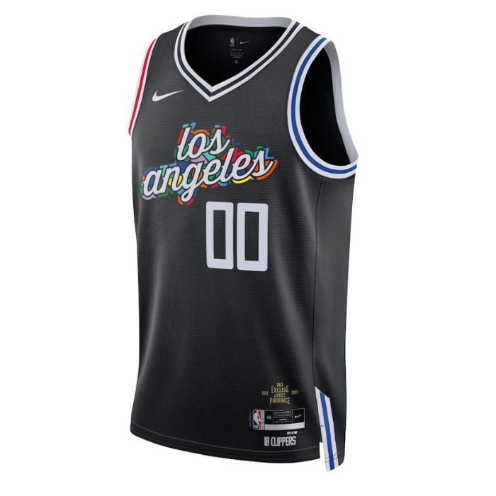 LA Clippers Unisex 2023 Swingman Customized Pro Jersey  - City Edition - Black - Jersey Teams World